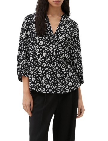 Bluza s.Oliver, alb/negru