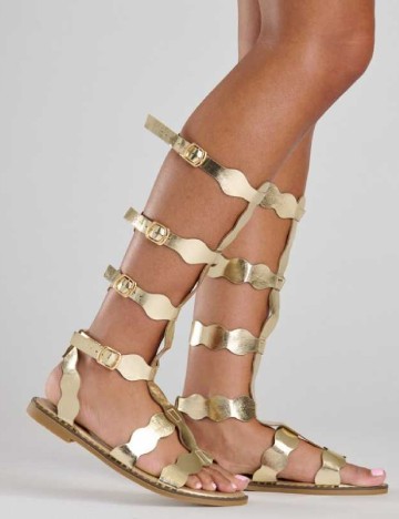 Sandale South Beach, auriu