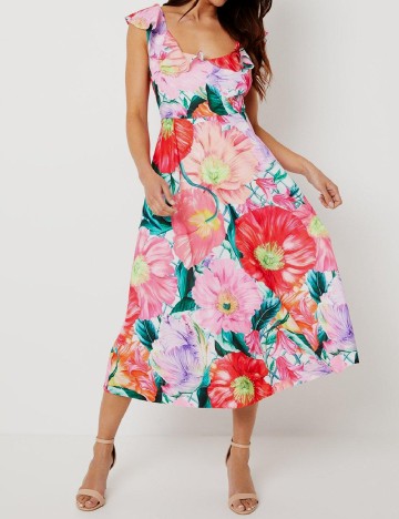 Rochie medie model PETITE Coast, floral
