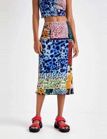 Fusta Desigual, mix culori