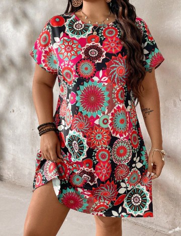 Rochie scurta SHEIN CURVE, rosu