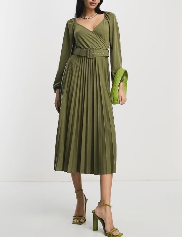 Rochie medie ASOS, kaki