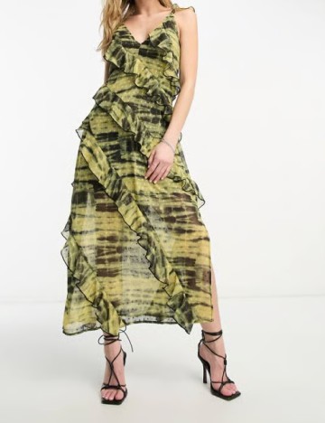 Rochie medie ASOS, verde