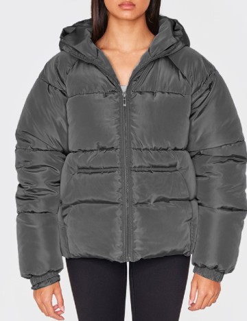 Geaca PrettyLittleThing, gri