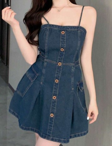 Rochie scurta Dazy, albastru