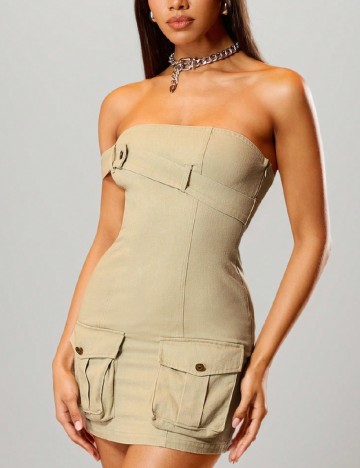 Rochie scurta SHEIN, bej