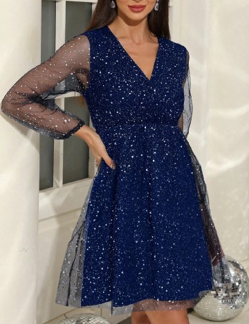 Rochie scurta SHEIN, albastru