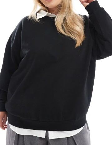 Bluza ASOS Curve, negru