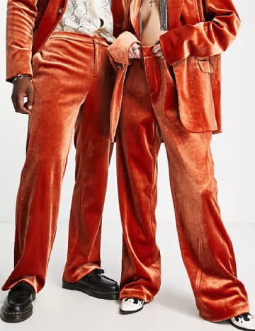 Pantaloni Reclaimed Vintage, portocaliu
