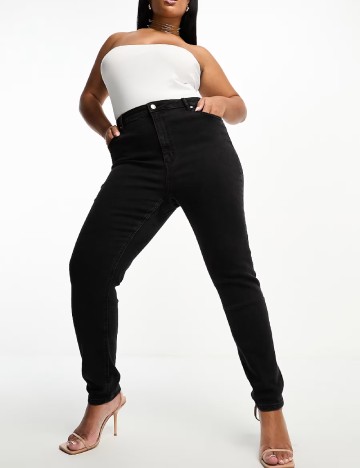 Blugi ASOS Curve, negru