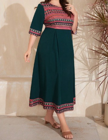 Rochie lunga SHEIN CURVE, mix culori