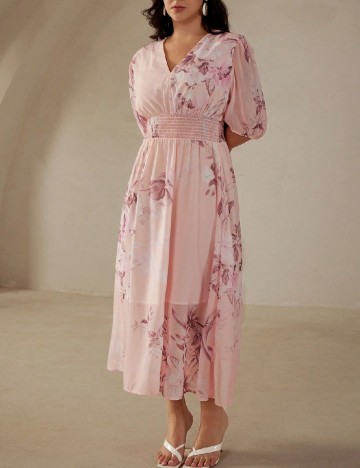 Rochie lunga SHEIN CURVE, roz