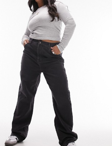 Blugi Top Shop Plus Size, negru