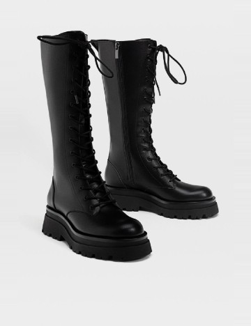 Cizme Stradivarius, negru