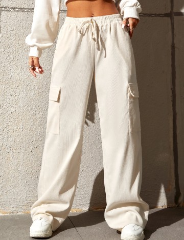 Pantaloni SHEIN, ecru