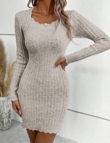 Rochie scurta SHEIN, crem