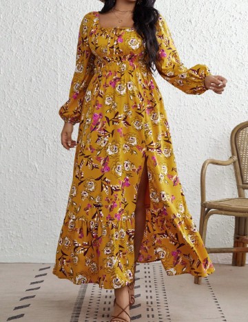 Rochie lunga SHEIN CURVE, galben