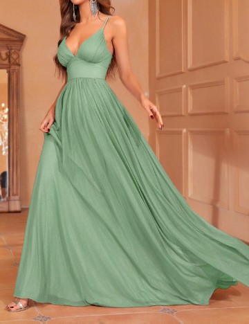Rochie lunga Faeriesty, verde