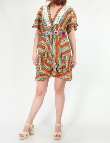 Rochie scurta Savage Culture, mix culori