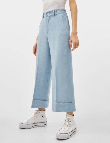 Pantaloni Bershka, albastru