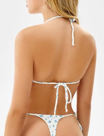 Sutien Bershka, alb, M-L Alb