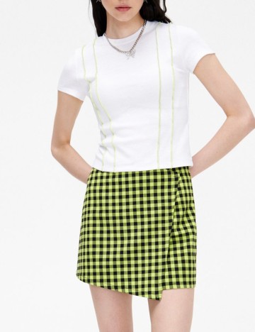 Fusta pantalon CROPP, verde/negru