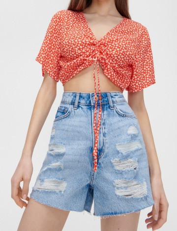 Pantaloni Scurti CROPP, albastru, 32