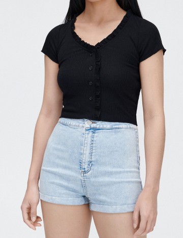 Pantaloni Scurti CROPP, bleu, 32