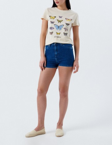 Pantaloni Scurti CROPP, albastru, 32