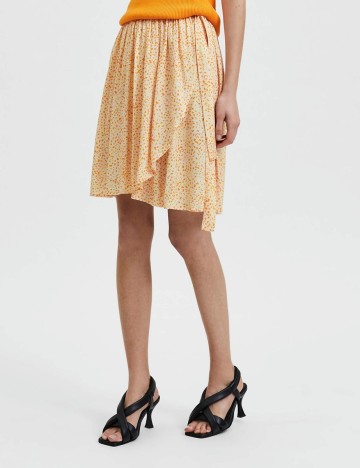 Fusta Selected Femme, galben, 34