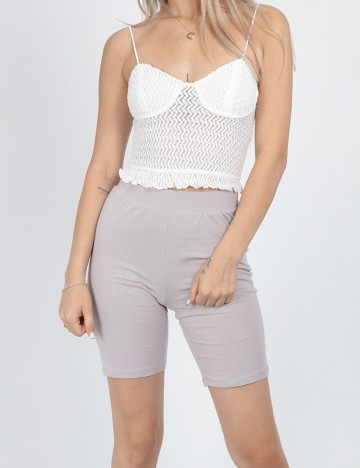 Top Bershka, alb, XS