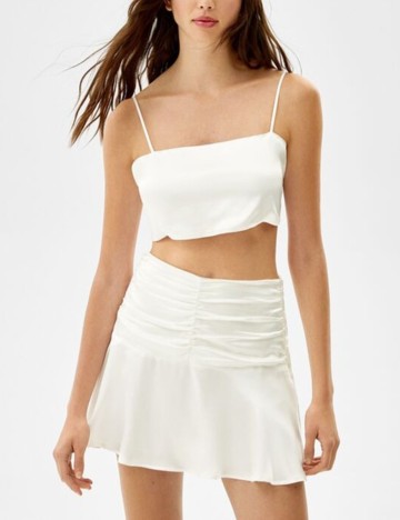 Top Bershka, alb, XL