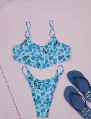 Costum de baie SHEIN, albastru, M