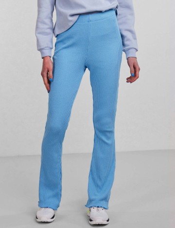 Pantaloni Pieces, albastru, S