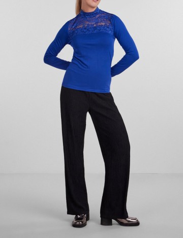 Bluza Pieces, albastru, L