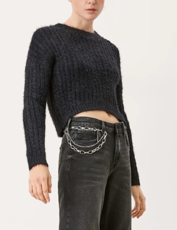 Pulover Q/S, negru, M