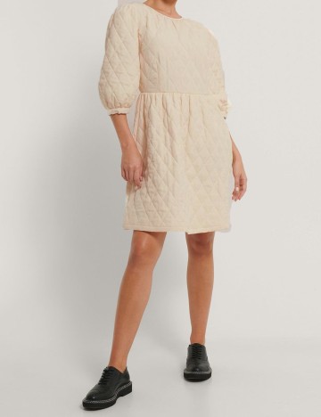 Rochie scurta NA-KD, ecru, 36