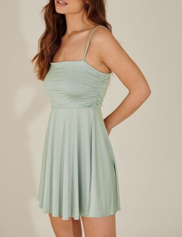 Rochie scurta NA-KD, verde, L