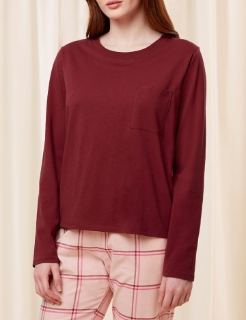 Bluza de pijama Triumph, visiniu