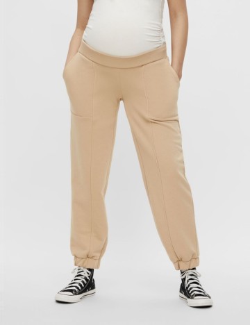 Pantaloni PIECES MATERNITY, bej