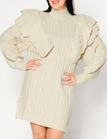 Rochie scurta NA-KD, crem