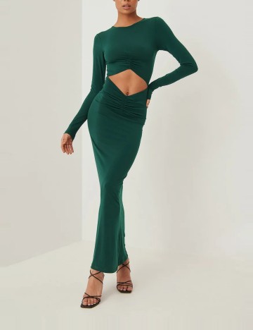 Rochie lunga NA-KD, verde