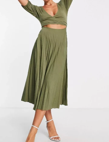 Rochie medie ASOS, verde Verde