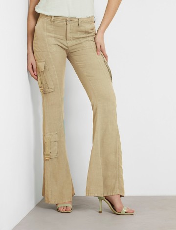 Pantaloni Guess, crem