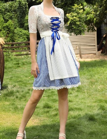 Rochie scurta SHEIN, alb/albastru