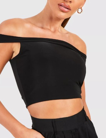 Top Boohoo, negru