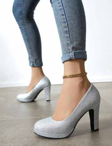 Pantofi SHEIN, argintiu