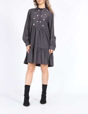 Rochie scurta Vero Moda, gri petrol