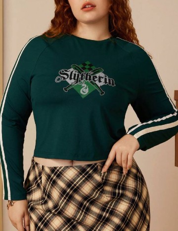 Bluza SHEIN CURVE, verde