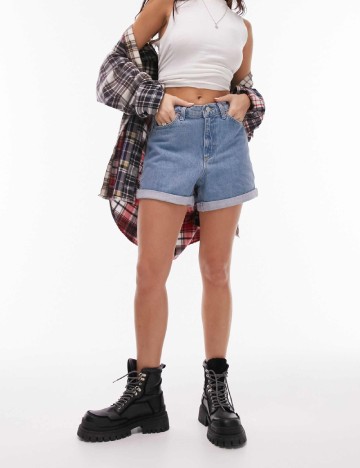 Pantaloni scurti Top Shop, albastru